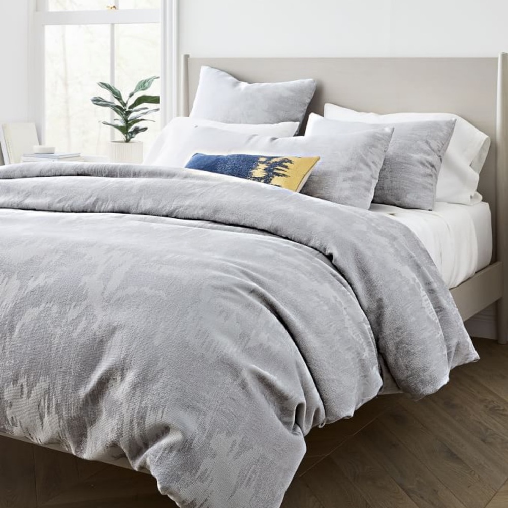 West Elm Ikat Matelasse duvet euro sham
